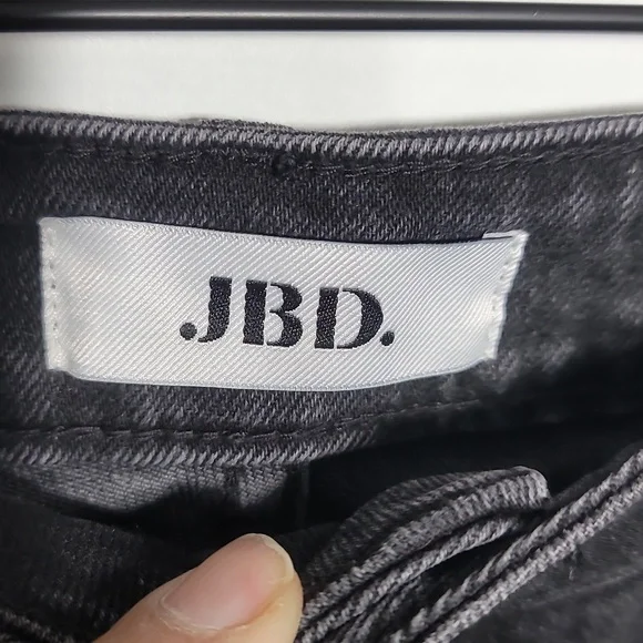 JBD Charcoal Black Distressed Jean Shorts - Picture 2 of 7